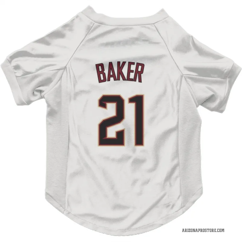 Luken Baker  White Arizona Diamondbacks  Cat & Dog Pet Jersey