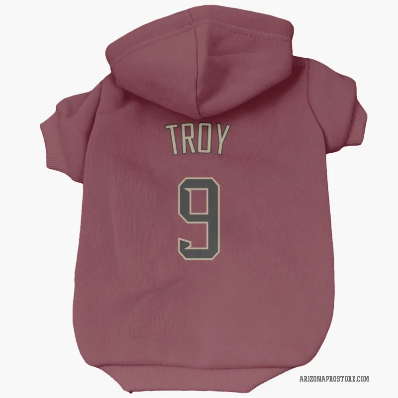 Tommy Troy  Arizona Diamondbacks   Crimson Cat & Dog Pet Hoodie