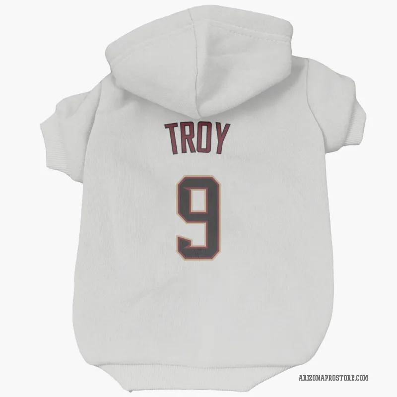 Tommy Troy  White Arizona Diamondbacks  Cat & Dog Pet Hoodie