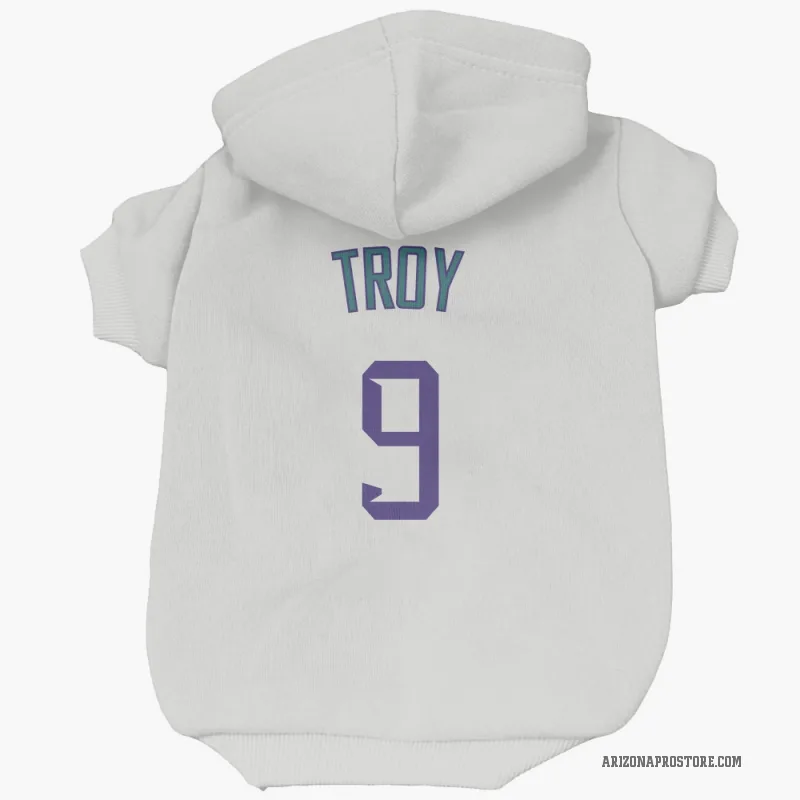 Tommy Troy  White/Purple Arizona Diamondbacks  Cat & Dog Pet Hoodie