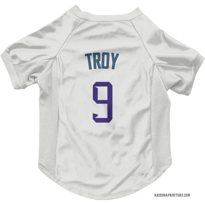 Tommy Troy  White/Purple Arizona Diamondbacks  Cat & Dog Pet Jersey