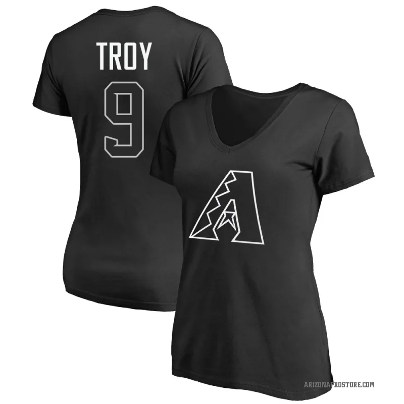 Tommy Troy Women's Black Arizona Diamondbacks Monochrome T-Shirt