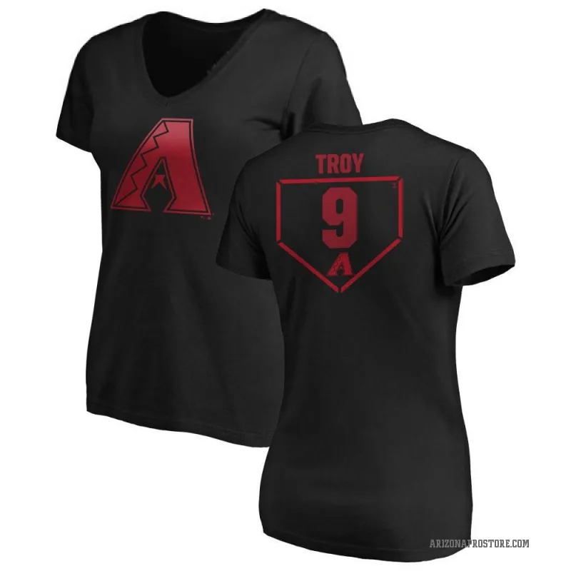 Tommy Troy Women's Black Arizona Diamondbacks RBI Slim Fit V-Neck T-Shirt -
