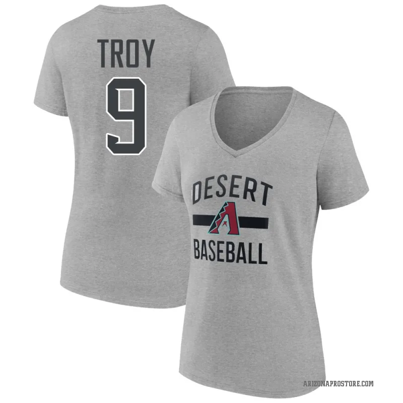 Tommy Troy Women's Gray Arizona Diamondbacks Heather Arched T-Shirt