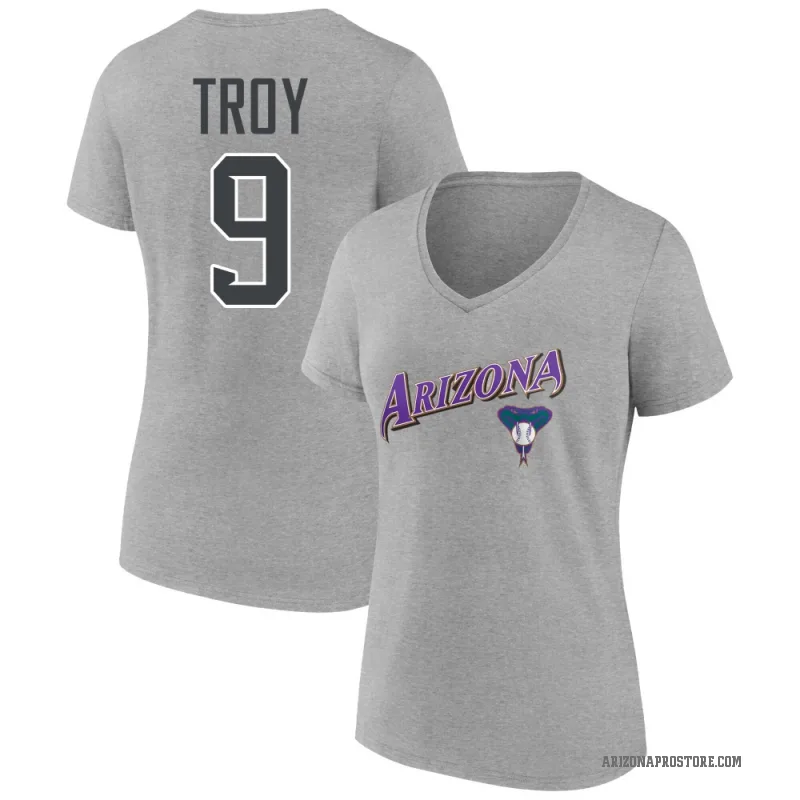 Tommy Troy Women's Gray Arizona Diamondbacks Heather Cooperstown Collection Wahconah T-Shirt
