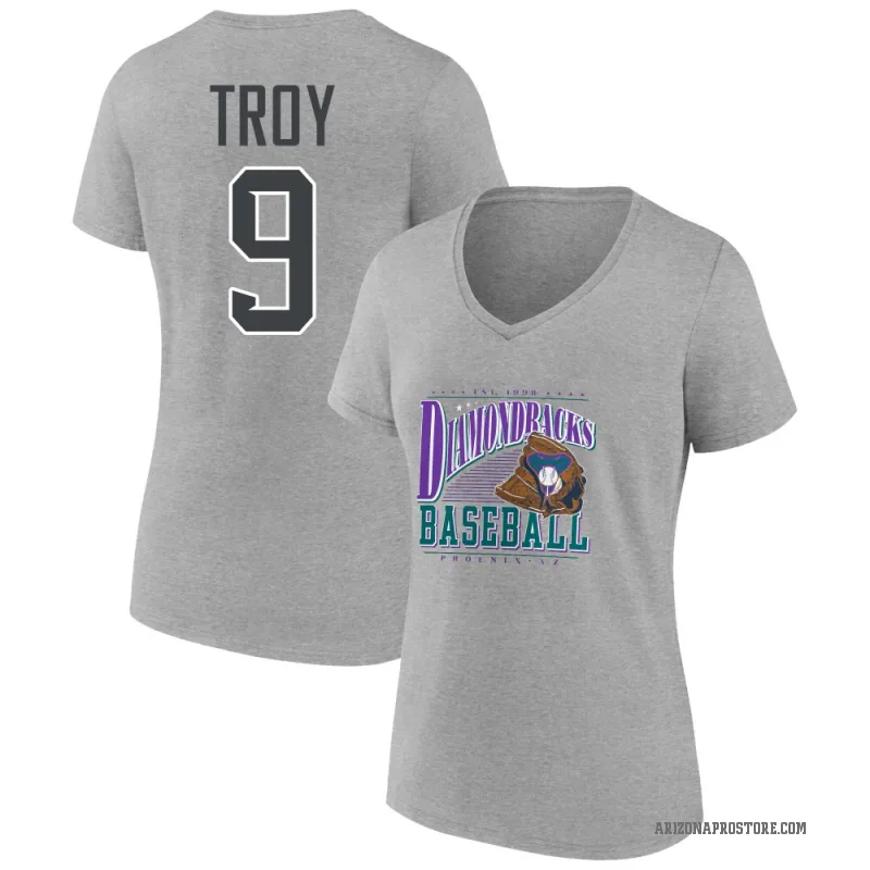 Tommy Troy Women's Gray Arizona Diamondbacks Heather Cooperstown Collection Winning Time T-Shirt
