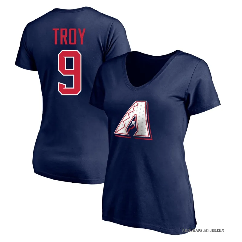 Tommy Troy Women's White Arizona Diamondbacks Navy Red And Team T-Shirt